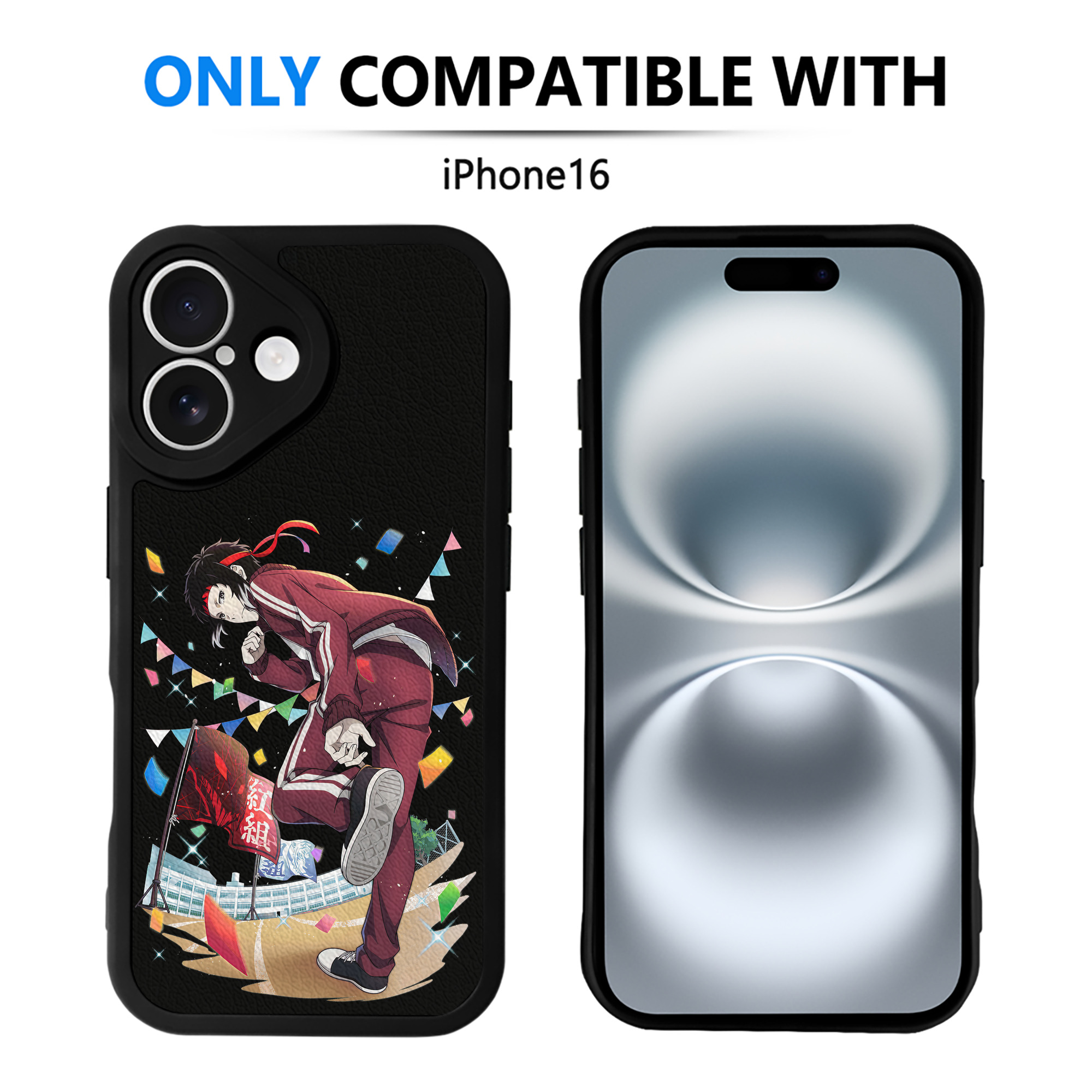 （画像用） 文豪ストレイドッグス Bungo Stray Dogs 【iPhone 16シリーズ対応】シリコンスマホケース（レザー調） 材質：シリコン